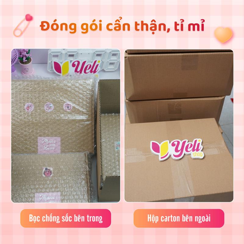 Combo quà tặng gấu dâu phụ kiện, set quà tặng đáng yêu dễ thương Loopy, Hello Kitty, Kuromi nhân dịp sinh nhật, ngày lễ Yeli 8