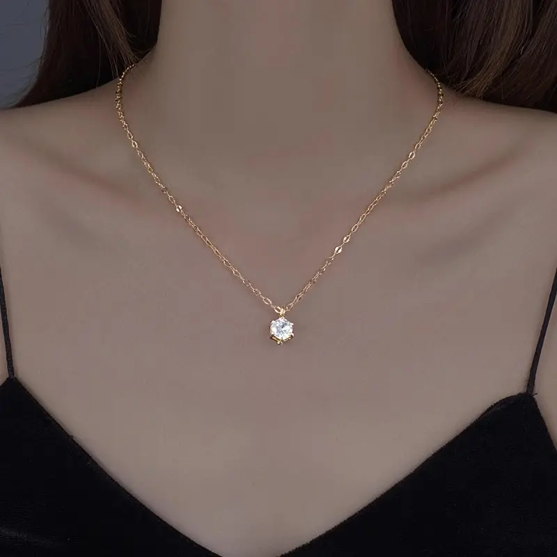Vòng Cổ Với Mặt Dây Chuyền Cá Tính Thời Trang, Dây Chuyền Xương Đòn, Xu Hướng Đơn Giản, Nữ Tính