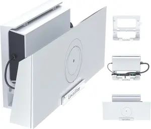 For Starlink Gen 3 Mount, 2 in 1 Starlink Standard V3 Mesh Router and Gen 3 Power Supply Brackets,ABS Wall Space Saving Stand