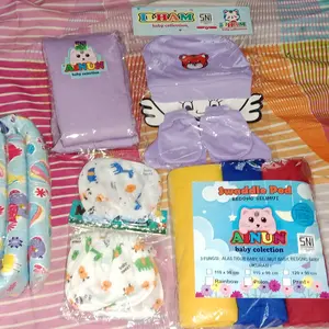 OBRAL MURAH / 3 Pasang sarung Tangan Dan Sarung Kaki Bayi / Sartaki Bayi Motif / Untuk Usia Baru Lahir