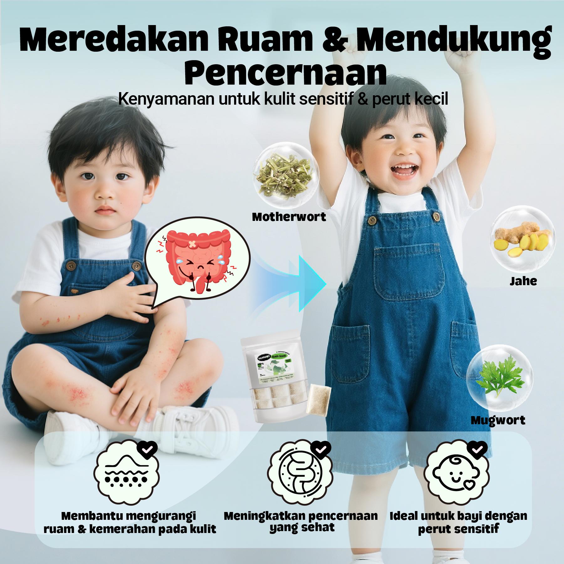 [Live] Hegerbaby Ramuan Bath Bayi Herbal - Formula 100% Alami Untuk Meningkatkan Kekebalan Anak Anda, Meredakan Gejala Pilek Dan Mengobati Ruam
