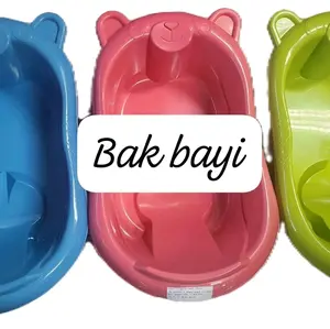 Bak Mandi Bayi Karakter Plastik Tebal Berkualitas Tidak Mudah Pecah Dilengkapi Tempat Sabun Berlubang Dimensi 68x42x19cm