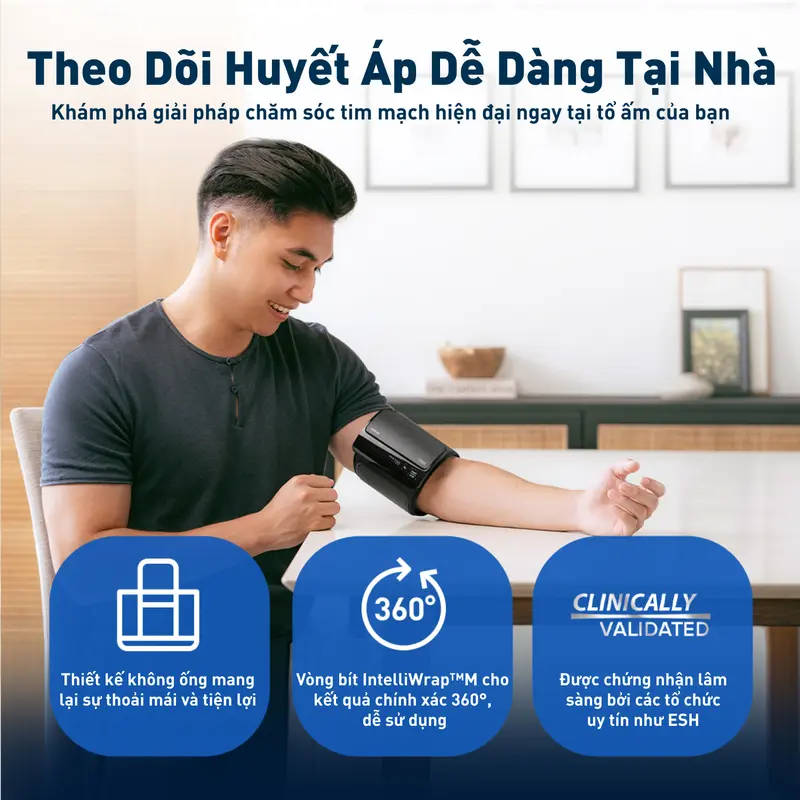 Máy đo huyết áp tự động Omron HEM-7600T 5