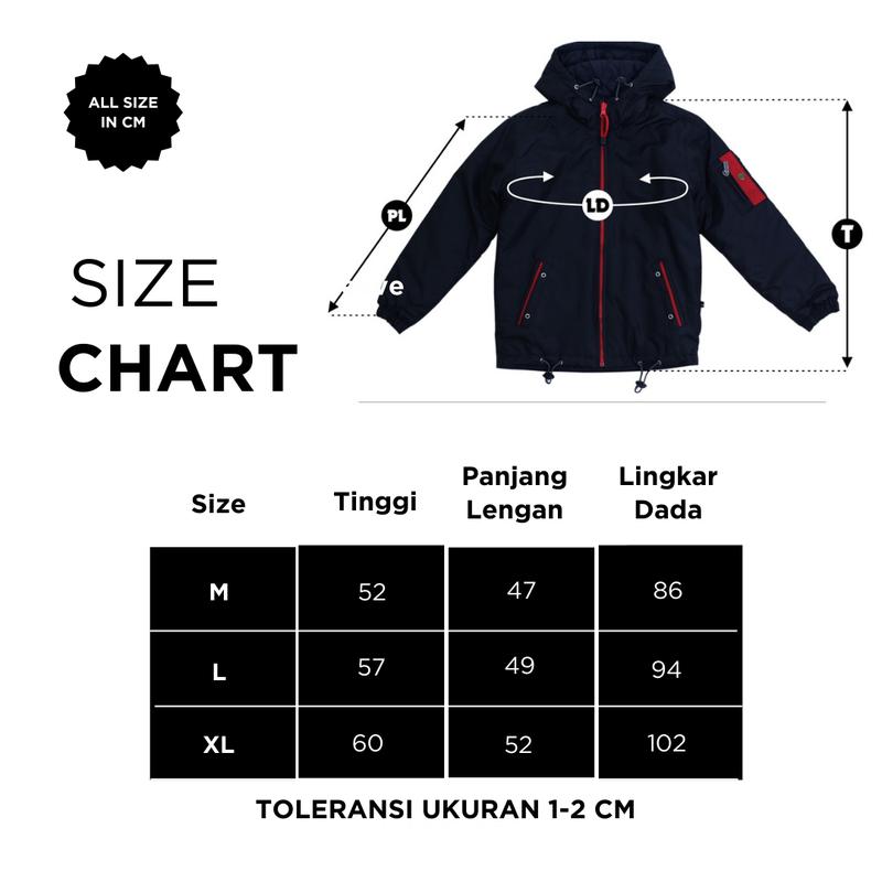 Product Introduction of Jaket Anak Custom Parasut WP - Hoodie Fashion SD Dilapisi Busa Dactron Warna Hitam/Merah 0