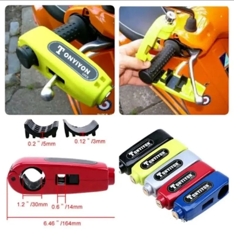 Kunci Gembok Pengaman Anti Maling Stang Motor WARNA RANDOM 0