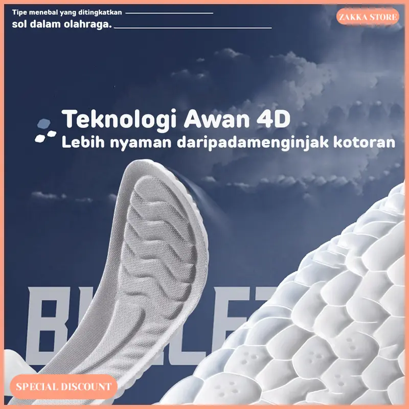 Zakka Store COD Alas Kaki Insole Busa Empuk 1 Pasang / Busa Alas Sepatu Empuk / Alas Sepatu Lembut 7