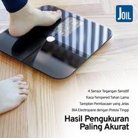 Gambar Joil Timbangan Badan Digital Smart Body Scale BMI dan Body Fat Monitor Komprehensif Lengkap 4 Sensor Presisi Data Akses via Smartphone - J7 - Hitam dari Joil Kota Tangerang Selatan 5 Tokopedia