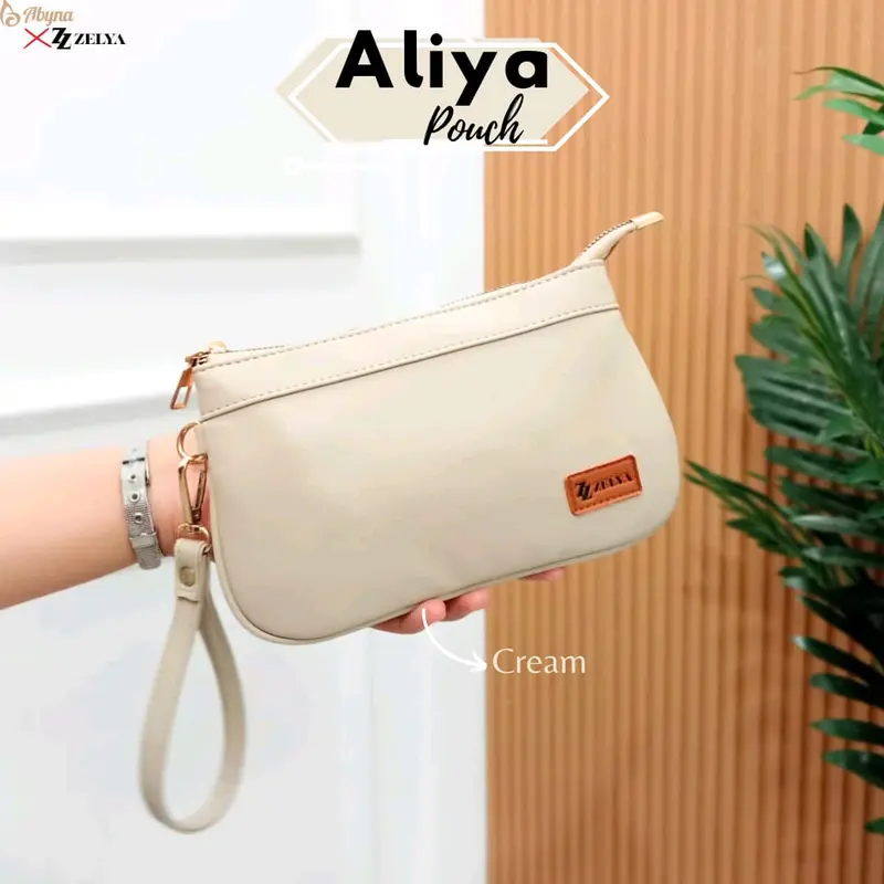 (ZELYA) ALIYA BY ZELYA, Dompet wanita muat hp, 2 ruang resleting, dompet panjang Kulit, multifungsi Hitam dompet Anti Gores Chic Clutches & Wristlets 1