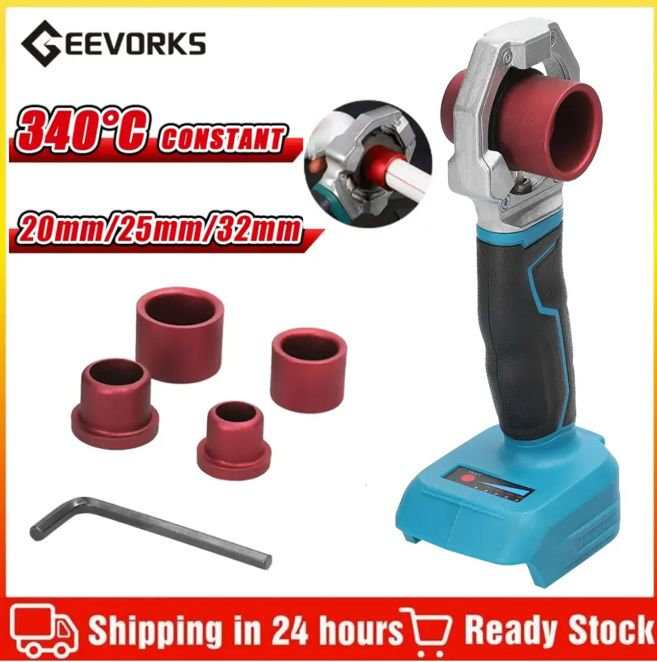 Máy hàn ống PPR không dây, Công suất 120W, Nhiệt độ không đổi 340 ℃, Máy hàn ống nước, Máy hàn nóng chảy, Máy hàn nóng chảy, Thích hợp cho pin Makita