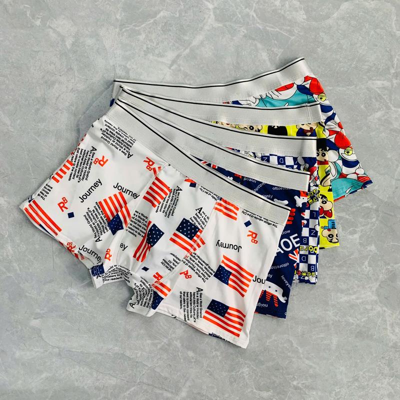 Combo 5 quần sịp đùi Nam thun lạnh in họa tiết Cute Menswear Quần Boxer Quần Lót Thun Sịp Tre