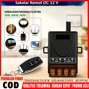 Remote Control Wireless Switch 433MHz 30A 220V dengan 4 Remote On Off Jarak Jauh Saklar Lampu Pompa Air Kipas Motor Elektronik RF Receiver Transmitter Sistem Kendali Otomatis Rumah dan Industri