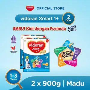 Vidoran Xmart 1+ Susu Pertumbuhan All Variant [900 G/2 Box] - Bubuk (Exp : 07.2027)