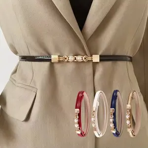 Sayishop Ikat Pinggang Wanita Polos THIN KECIL Fashion Kulit PU Gasper Sabuk Cewek