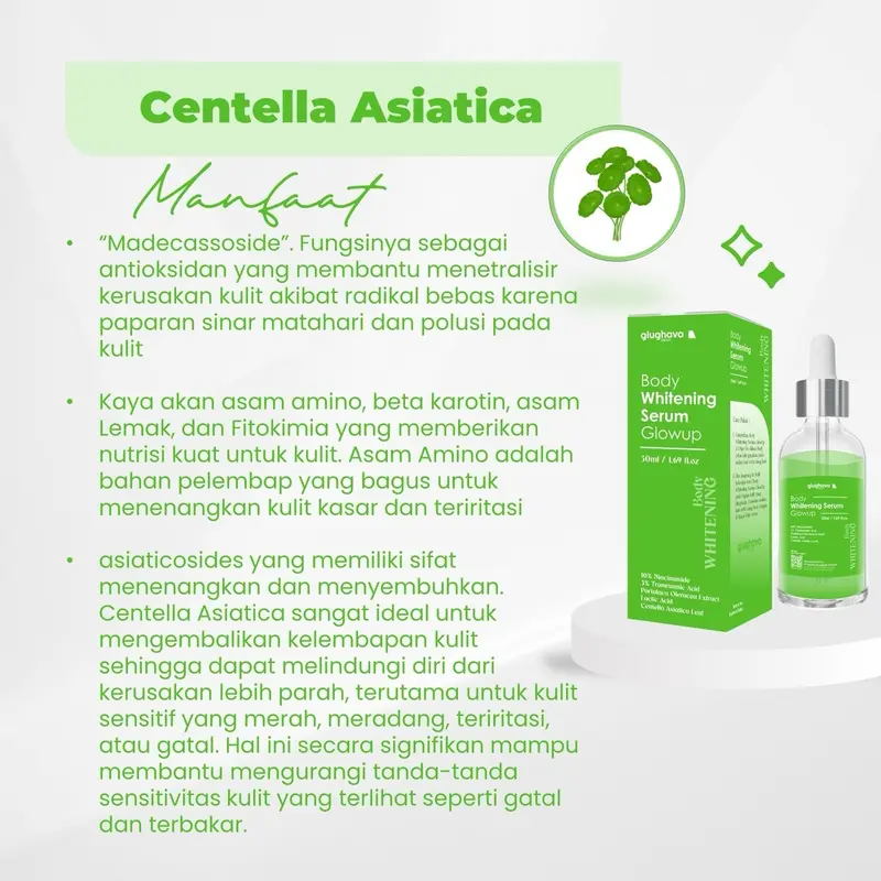 GLUGHAVA - ( 20 ML )- Whitening Serum GlowUp 10.10- 10% Niacinamide+ 3% Tranexamic Acid | Mencerahkan Menyamarkan Bekas Luka 5