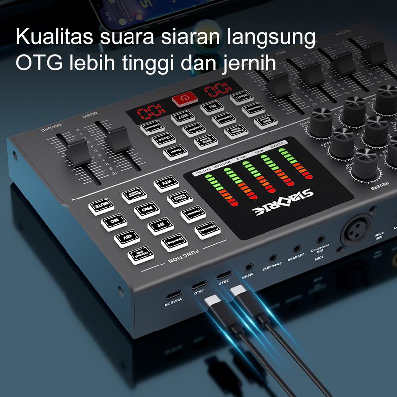 Product Introduction of Siborie OTG Digital live soundcard Y12 dilengkapi dengan kabel OTG 35