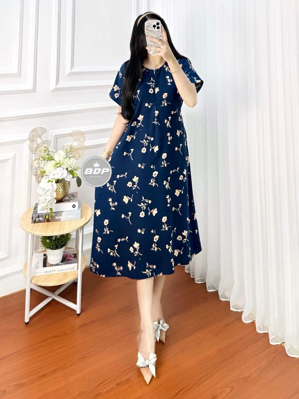 Daster chibi viral bunga homedress busui friendly adem motif ootd termurah promo diskon bisa COD paket usaha