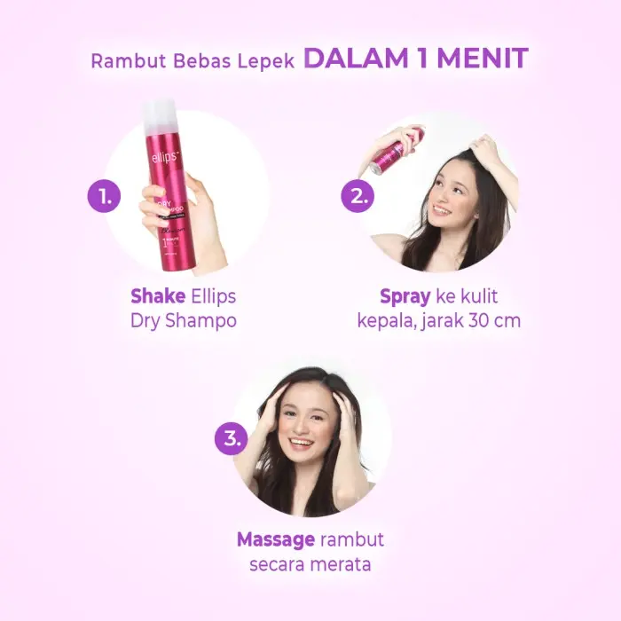 Ellips Hair Dry Shampoo Fruity 200ml - Atasi Rambut Lepek Tanpa Keramas 3