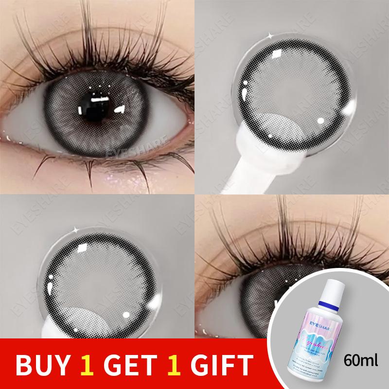 Kính áp tròng màu Eyeshare Hộp đựng kính áp tròng Dụng cụ làm sạch kính áp tròng Pattaya Có sẵn trong các tùy chọn màu xám nâu và đen để sử dụng hàng năm Lens
