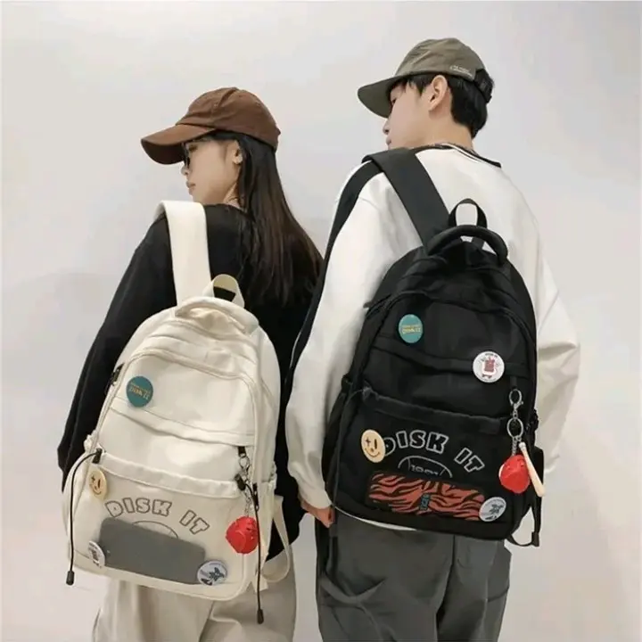 Tas Ransel Backpack Dist It Pria Wanita Terbaru Kekinian Bahan Kanvas Tas Gendong Tas punggung Pria Wanita Tas Kuliah Kerja Sekolah