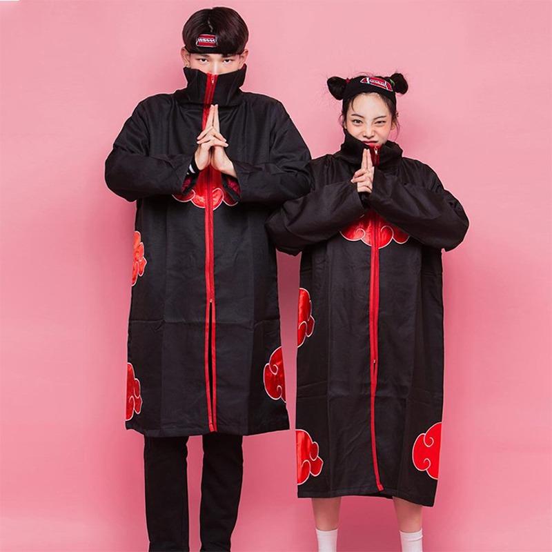  【Bộ đầy đủ Trang phục Naruto Áo choàng Akatsuki Cosplay Áo choàng Uchiha Sasuke Cosplay Quần áo Itachi Bộ đồ Quà tặng 