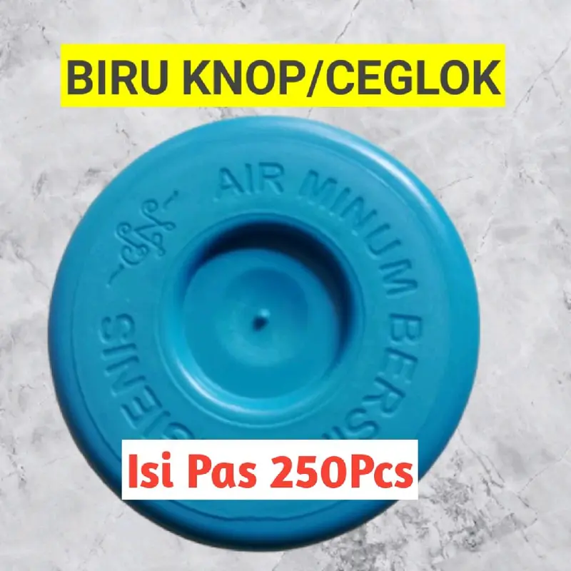 Tutup galon biru knop isi pas 250pcs tidak mudah pecah dan bocor  Bottles Kitchenware Water Dapur 0
