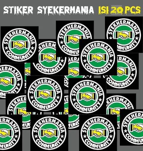 TERBARU!!  20 PCS STIKER SYEKHERMANIA 5X5CM BAHAN VINYL 0
