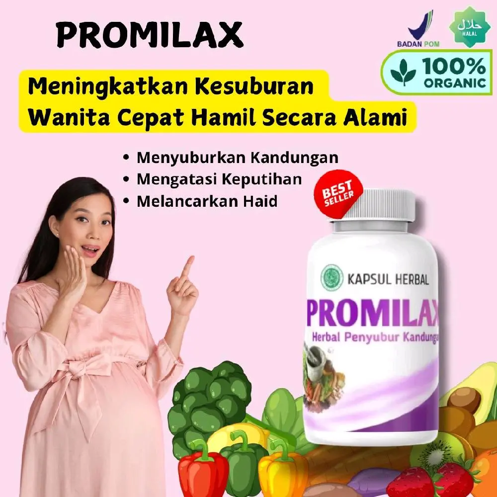 BEST SELLER - Paket Promilax Cepat Hamil - Vitamin Penyubur Kandungan Ibu Wanita Pelancar Pink