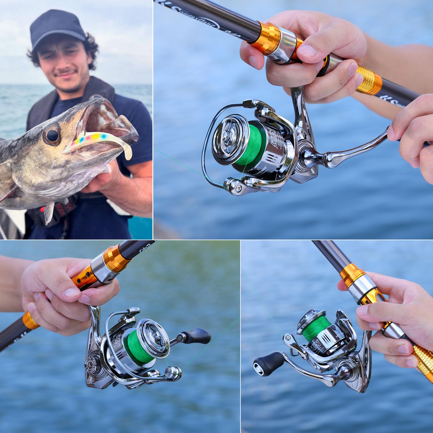 Sougayilang [COD] Reel Pancing Spinning Logam Seri 1000-4000 Baru dengan Gagang Logam power handle, Rasio Gigi 5.2:1, Reel Pancing Olahraga Luar Ruangan, Tersedia di Jakarta