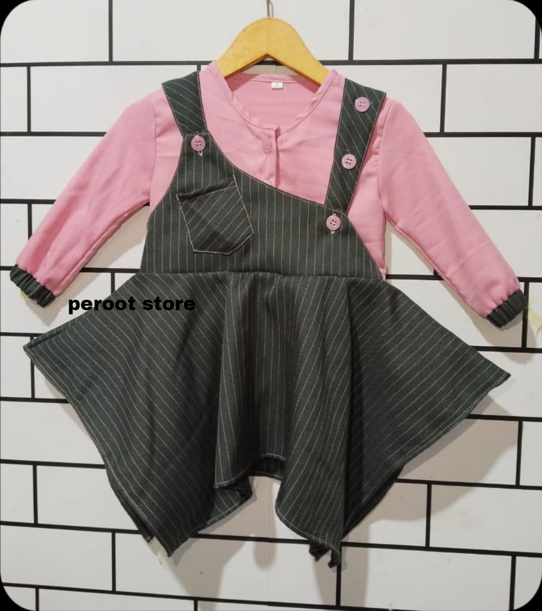 Peroot Store COD Dress Anak Perempuan Gaun Lucu & Elegan Bahan Sakila & Woll Premium Nyaman Usia 0-4 Tahun