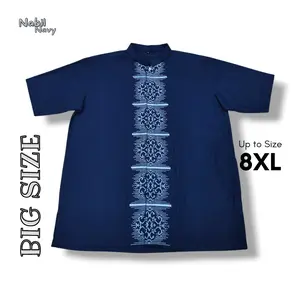 Baju Koko Super Jumbo Pria 2XL 3XL 4XL 5XL 6XL 7XL 8XL BIG SIZE Lengan Pendek Terbaru | Nabil Motif Muslim