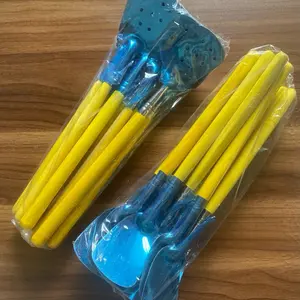 1LUSIN SUTIL KECIL GAGANG KAYU/SPATULA KECIL GAGANG KAYU/SODET KECIL STAINLESS GAGANG KAYU/SPATULA MURAH Kitchenware