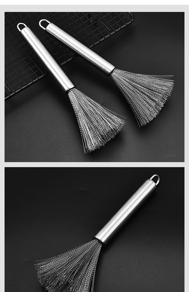 Product Introduction of Stainless steel pot brush kitchen special long-handle brush pot artifact pot washing brush brush pot brush steel wire cleaning brush pot brush 6