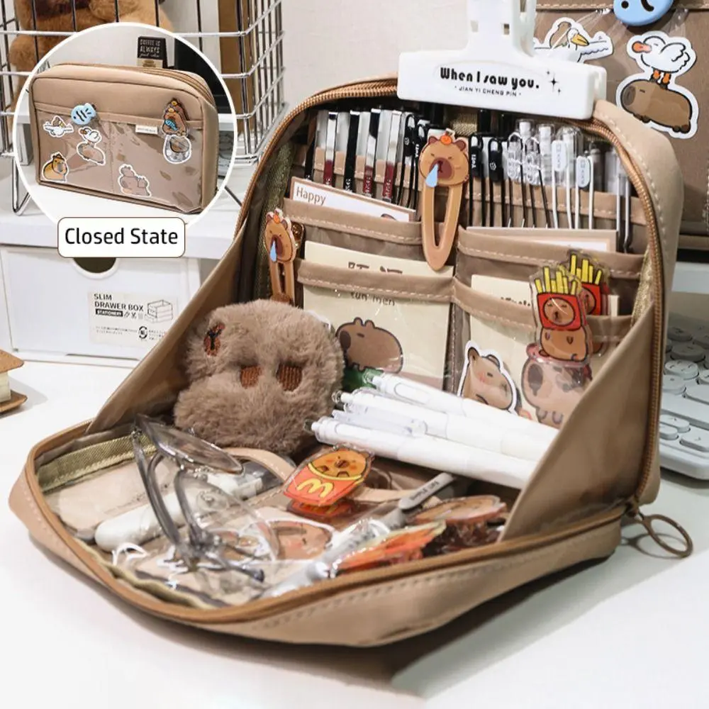 Túi Đựng Bút Mở Lớn, 90 Độ, Thời Trang, Hộp Đựng Bút Chì Khóa Kéo Tròn 12 Lớp, Dung Tích Lớn, Thích Hợp Cho Học Sinh, Lưu Trữ Bút