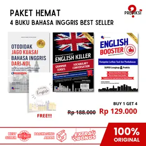 Paket Murah 3 Buku Bahasa Inggris Bestseller (Otodidak Inggris + English Killer + English Booster + Everyday English)