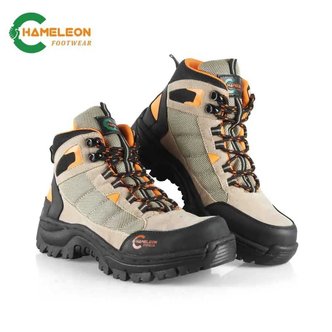 Sepatu Gunung Pria Wanita UNISEX Tracking Shoes Boots Hiking Outdor Safety Ujung Besi