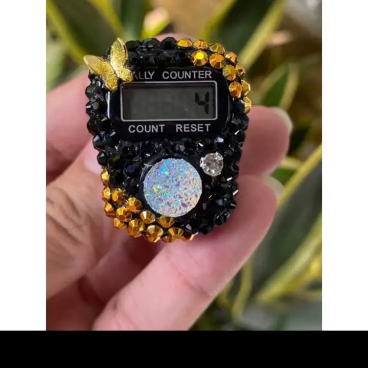 Tasbih Digital Manik-manik Premium Bunga, Pita, Kupu-kupu