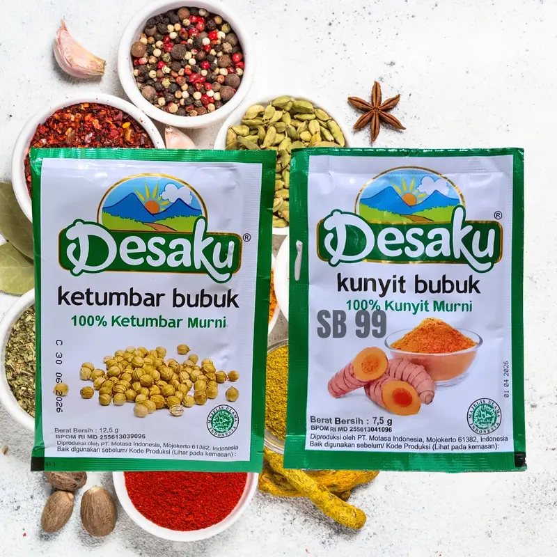 DESAKU KETUMBAR DAN KUNYIT BUBUK PER RENCENG ISI 12 3