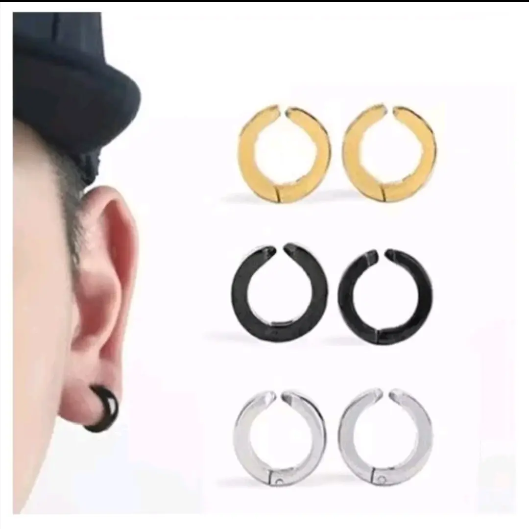 ANTING JEPIT MAGNET TITANIUM ANTI KARAT PRIA DAN WANITA Aksesoris Elegan Earrings Hadiah
