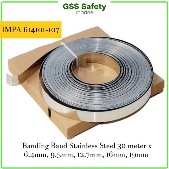 Jual Banding Band Stainless Steel / Strapping Band 30 meter x 6.4mm, 9 ...