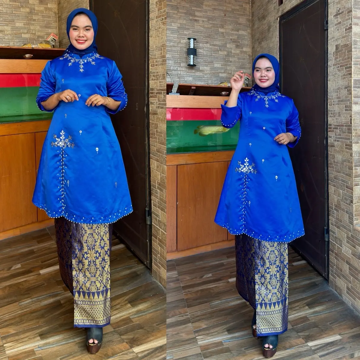 (Atasan Saja )  Baju kurung Basiba Full payet