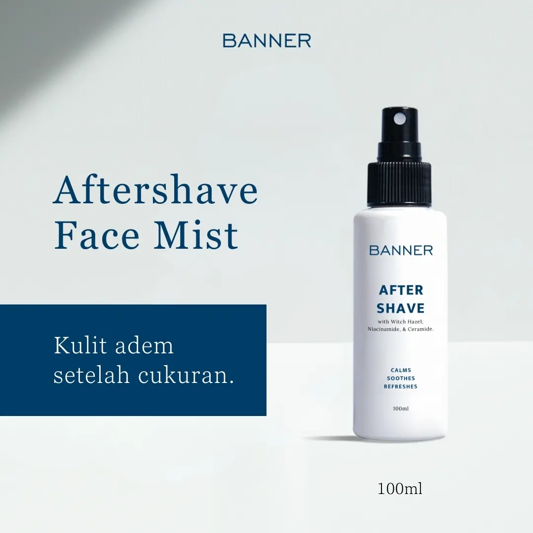 Banner Aftershave Face Mist (Anti Iritasi Setelah Cukur Kumis dan Jenggot)
