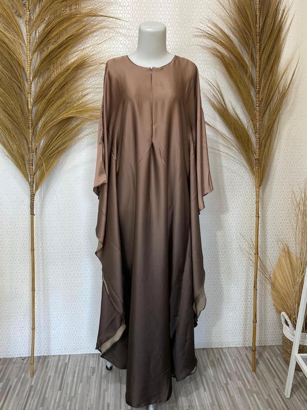 Kaftan Gradasi Gamis Lebaran Idul Fitri Terbaru 2024 Wanita Muslimah Elegan Kekinian Busui Armany Silk 3