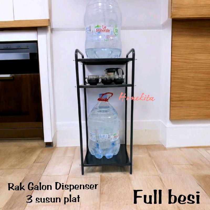 Rak dispenser 2 susun Rak Galon 3 Susun Rak Besi Meja Rice Cooker Meja ...