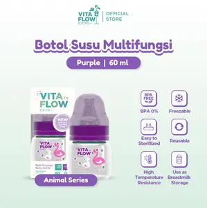 Vitaflow Botol Susu Multifungsi PP 60 ml Purple