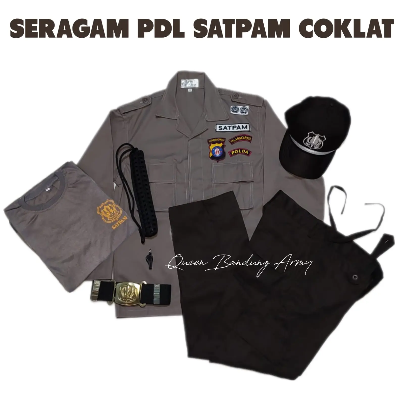 Paket seragam PDL security terbaru / Seragam PDL terbaru paket LENGKAP / Seragam Security Coklat / PDL COKLAT