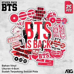 25PCS Sticker Pack BTS World Tour 2026 – Stiker BTS ARIRANG - Bahan Vinyl Waterproof untuk Laptop, Helm & Buku
