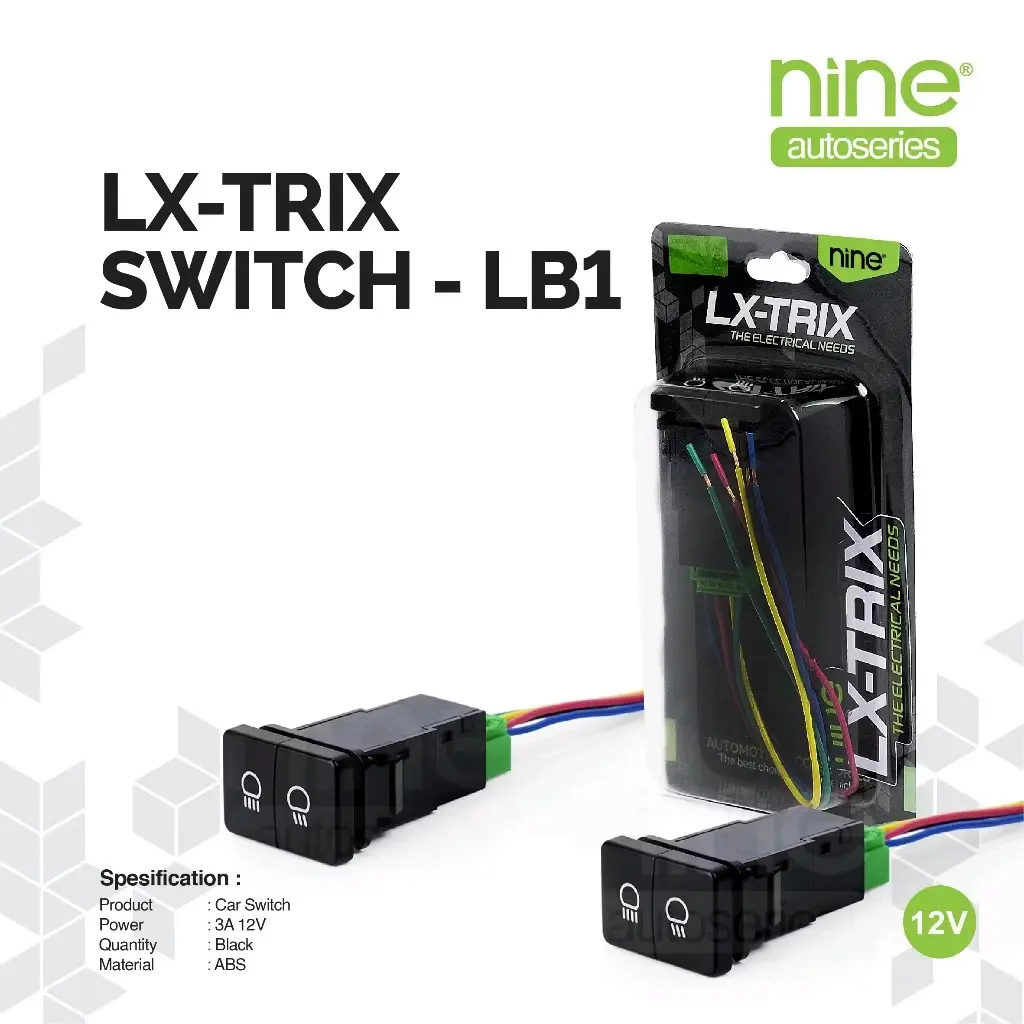 LX-TRIX Saklar Mobil 2 Mode Lampu Utama Foglamp Toyota Mitsubishi LB1 - Nine Autoseries