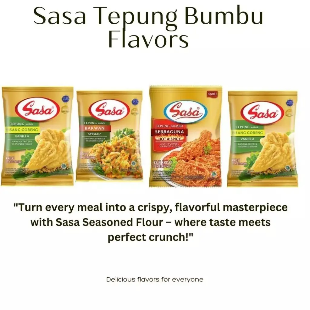 Sasa Seasoned Flour - Crispy Fried Chicken, Bakwan, Banana Fritter, Hot & Spicy, Multipurpose Flour Flavor