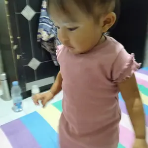 Dress Anak Kekinian Alika bahan rib adem 1-5 tahun