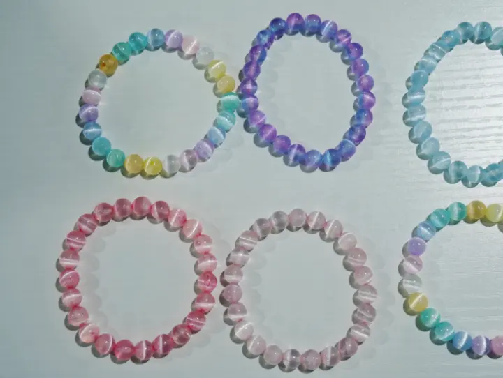 Natural Colorful selenite quartz bracelets